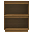 konsolskab 60x34x75 cm massivt fyrretræ gyldenbrun
