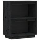 konsolskab 60x34x75 cm massivt fyrretræ sort