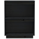 konsolskab 60x34x75 cm massivt fyrretræ sort