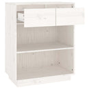 konsolskab 60x34x75 cm massivt fyrretræ hvid