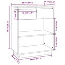 konsolskab 60x34x75 cm massivt fyrretræ hvid