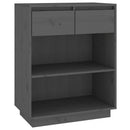 konsolskab 60x34x75 cm massivt fyrretræ grå