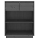 konsolskab 60x34x75 cm massivt fyrretræ grå