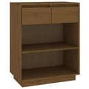 konsolskab 60x34x75 cm massivt fyrretræ gyldenbrun