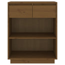 konsolskab 60x34x75 cm massivt fyrretræ gyldenbrun