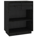 konsolskab 60x34x75 cm massivt fyrretræ sort