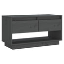 tv-bord 74x34x40 cm massivt fyrretræ grå