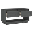 tv-bord 74x34x40 cm massivt fyrretræ grå