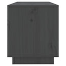 tv-bord 74x34x40 cm massivt fyrretræ grå