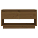 tv-bord 74x34x40 cm massivt fyrretræ gyldenbrun