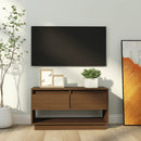 tv-bord 74x34x40 cm massivt fyrretræ gyldenbrun