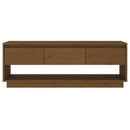 tv-bord 110,5x34x40 cm massivt fyrretræ gyldenbrun