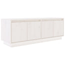 tv-bord 110x34x40 cm massivt fyrretræ hvid