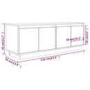 tv-bord 110x34x40 cm massivt fyrretræ hvid