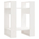 bogreol/rumdeler 41x35x57 cm massivt fyrretræ hvid