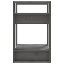 bogreol/rumdeler 41x35x57 cm massivt fyrretræ grå