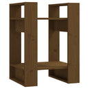 bogreol/rumdeler 41x35x57 cm massivt fyrretræ gyldenbrun