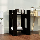 bogreol/rumdeler 41x35x57 cm massivt fyrretræ sort