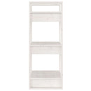 bogreol/rumdeler 41x35x91 cm massivt fyrretræ hvid