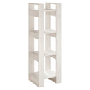 bogreol/rumdeler 41x35x125 cm massivt fyrretræ hvid