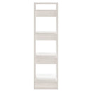 bogreol/rumdeler 41x35x125 cm massivt fyrretræ hvid
