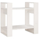 bogreol/rumdeler 60x35x57 cm massivt fyrretræ hvid