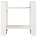 bogreol/rumdeler 60x35x57 cm massivt fyrretræ hvid