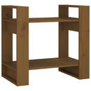 bogreol/rumdeler 60x35x57 cm massivt fyrretræ gyldenbrun