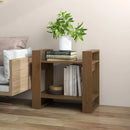 bogreol/rumdeler 60x35x57 cm massivt fyrretræ gyldenbrun