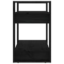 bogreol/rumdeler 60x35x57 cm massivt fyrretræ sort