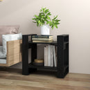 bogreol/rumdeler 60x35x57 cm massivt fyrretræ sort
