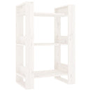 bogreol/rumdeler 60x35x91 cm massivt fyrretræ hvid