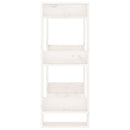 bogreol/rumdeler 60x35x91 cm massivt fyrretræ hvid