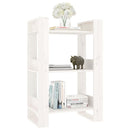 bogreol/rumdeler 60x35x91 cm massivt fyrretræ hvid