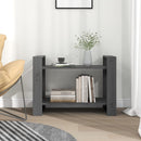 bogreol/rumdeler 80x35x56,5 cm massivt fyrretræ grå