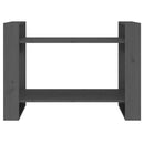 bogreol/rumdeler 80x35x56,5 cm massivt fyrretræ grå