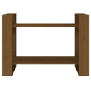 bogreol/rumdeler 80x35x56,5 cm massivt fyrretræ gyldenbrun
