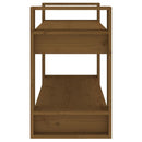 bogreol/rumdeler 80x35x56,5 cm massivt fyrretræ gyldenbrun