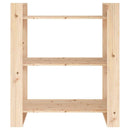 bogskab/rumdeler 80x35x91 cm massivt træ fyrretræ
