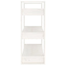 bogreol/rumdeler 80x35x91 cm massivt fyrretræ hvid