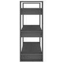 bogreol/rumdeler 80x35x91 cm massivt fyrretræ grå