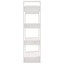 bogreol/rumdeler 80x35x125 cm massivt fyrretræ hvid