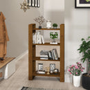 bogreol/rumdeler 80x35x125 cm massivt fyrretræ gyldenbrun