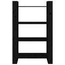 bogreol/rumdeler 80x35x125 cm massivt fyrretræ sort