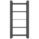bogreol/rumdeler 80x35x160 cm massivt fyrretræ grå