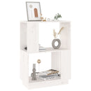 bogreol/rumdeler 51x25x70 cm massivt fyrretræ hvid
