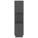 bogreol/rumdeler 51x25x101 cm massivt fyrretræ grå