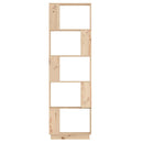 bogreol/rumdeler 51x25x163,5 cm massivt fyrretræ