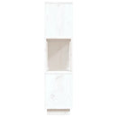 bogreol/rumdeler 80x25x101 cm massivt fyrretræ hvid