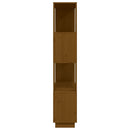 bogreol/rumdeler 80x25x132 cm massivt fyrretræ gyldenbrun